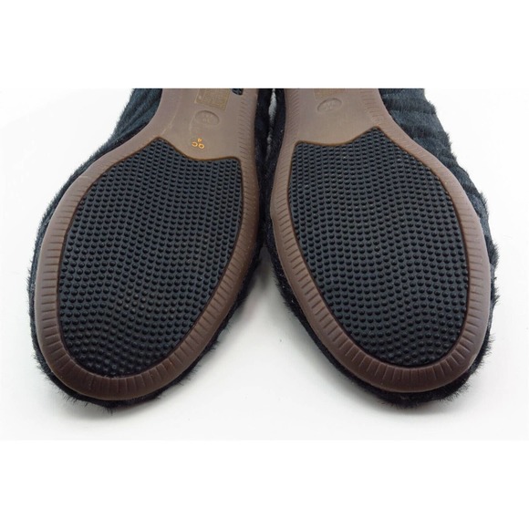 Chocolate Schubar Size 39 M Black Round Toe Flats Fabric‎ Women - Picture 7 of 7